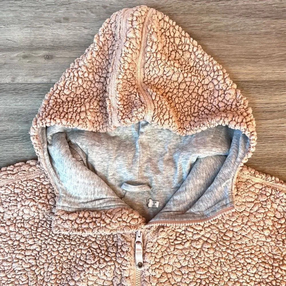 Prana Women's‎ Pink Hooded Permafrost Half Zip Fleece Jacket Size Medium - Picture 2 of 7